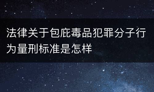 法律关于包庇毒品犯罪分子行为量刑标准是怎样