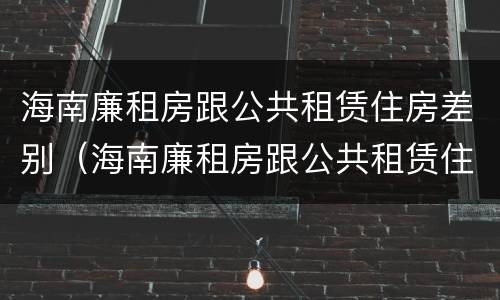 海南廉租房跟公共租赁住房差别（海南廉租房跟公共租赁住房差别多大）