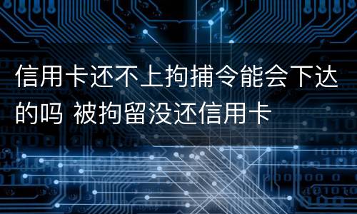 信用卡还不上拘捕令能会下达的吗 被拘留没还信用卡