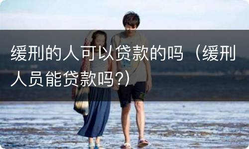 缓刑的人可以贷款的吗（缓刑人员能贷款吗?）