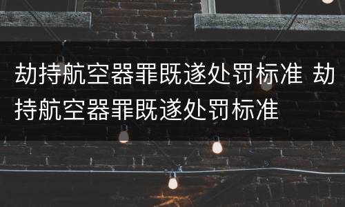 劫持航空器罪既遂处罚标准 劫持航空器罪既遂处罚标准