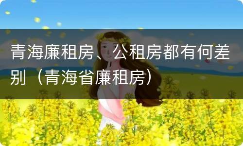 青海廉租房、公租房都有何差别（青海省廉租房）