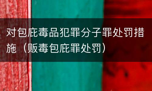 对包庇毒品犯罪分子罪处罚措施（贩毒包庇罪处罚）
