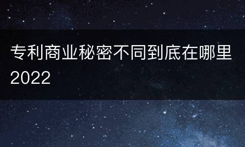 专利商业秘密不同到底在哪里2022