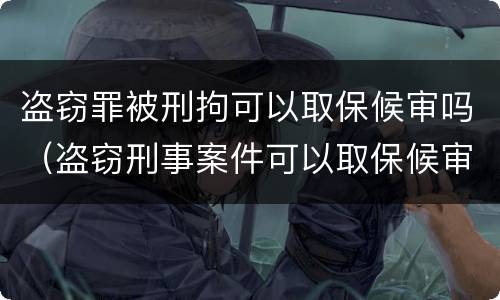 盗窃罪被刑拘可以取保候审吗（盗窃刑事案件可以取保候审吗）