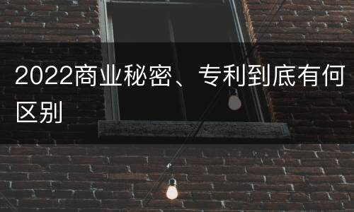 2022商业秘密、专利到底有何区别