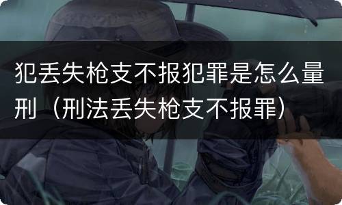 犯丢失枪支不报犯罪是怎么量刑（刑法丢失枪支不报罪）