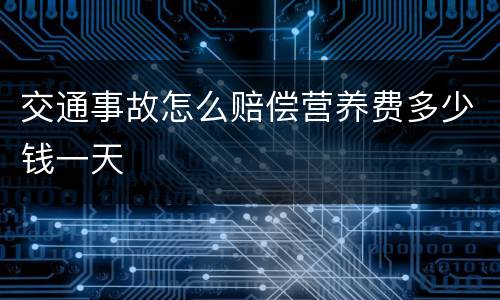 交通事故怎么赔偿营养费多少钱一天