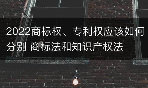 2022商标权、专利权应该如何分别 商标法和知识产权法