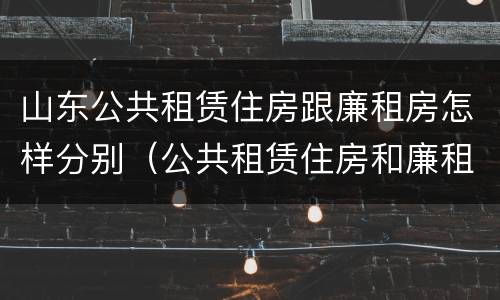 山东公共租赁住房跟廉租房怎样分别（公共租赁住房和廉租房的区别）