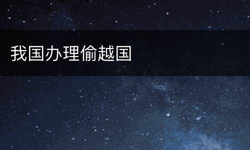 我国办理偷越国