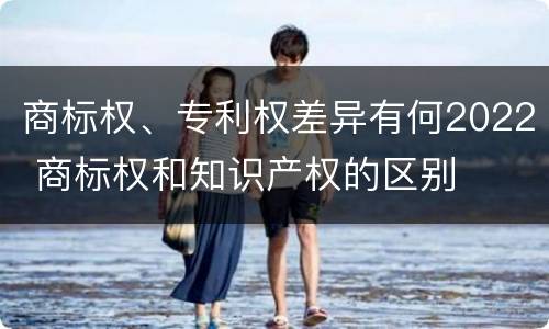 商标权、专利权差异有何2022 商标权和知识产权的区别