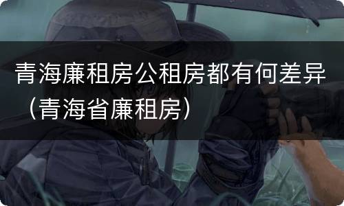 青海廉租房公租房都有何差异（青海省廉租房）