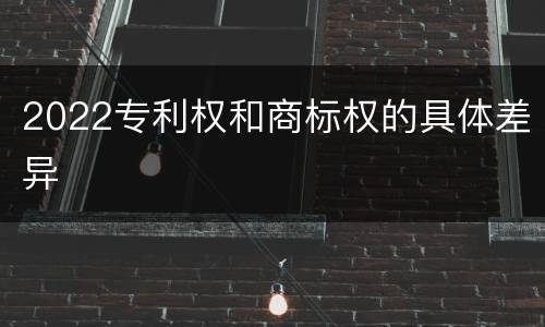 2022专利权和商标权的具体差异