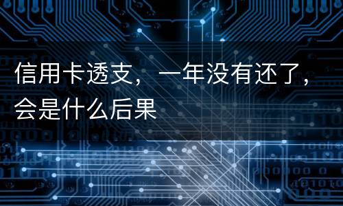 信用卡透支，一年没有还了，会是什么后果