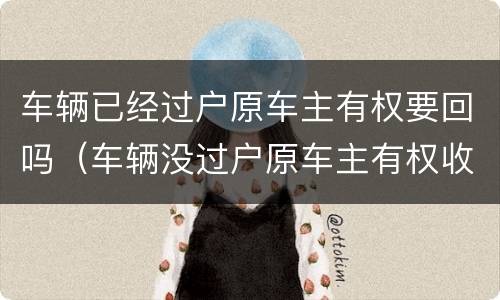 车辆已经过户原车主有权要回吗（车辆没过户原车主有权收回吗）