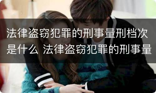 法律盗窃犯罪的刑事量刑档次是什么 法律盗窃犯罪的刑事量刑档次是什么