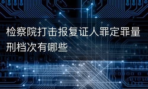 检察院打击报复证人罪定罪量刑档次有哪些