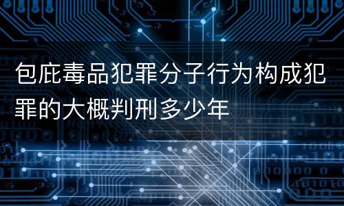 包庇毒品犯罪分子行为构成犯罪的大概判刑多少年