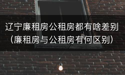 辽宁廉租房公租房都有啥差别（廉租房与公租房有何区别）