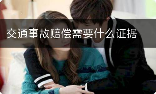 交通事故赔偿需要什么证据