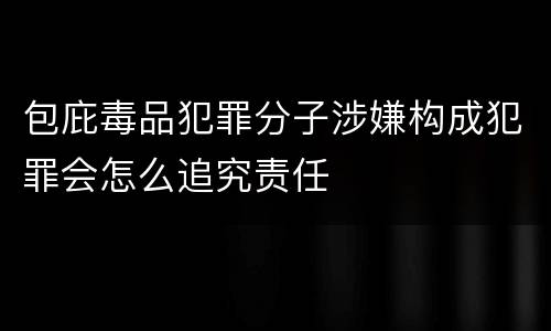 包庇毒品犯罪分子涉嫌构成犯罪会怎么追究责任