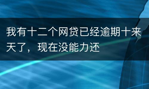 我有十二个网贷已经逾期十来天了，现在没能力还