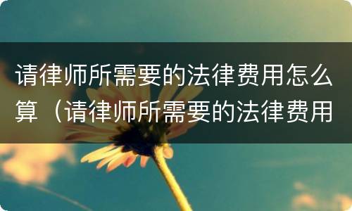 请律师所需要的法律费用怎么算（请律师所需要的法律费用怎么算呢）