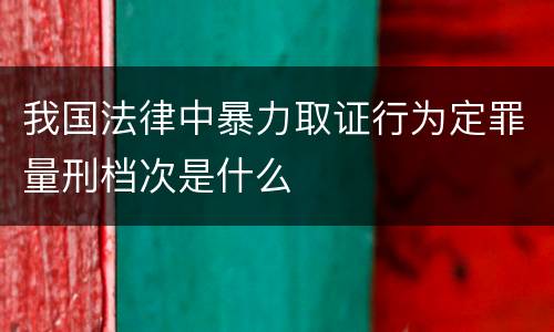 我国法律中暴力取证行为定罪量刑档次是什么