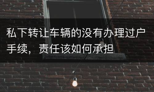 私下转让车辆的没有办理过户手续，责任该如何承担