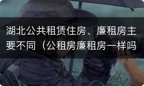 湖北公共租赁住房、廉租房主要不同（公租房廉租房一样吗）