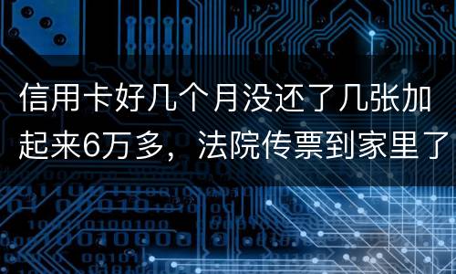 信用卡好几个月没还了几张加起来6万多，法院传票到家里了，我怕被抓，可不可以慢慢还