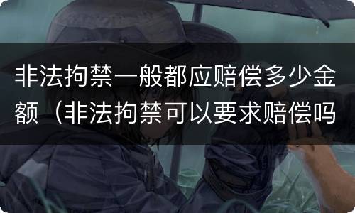 非法拘禁一般都应赔偿多少金额（非法拘禁可以要求赔偿吗）