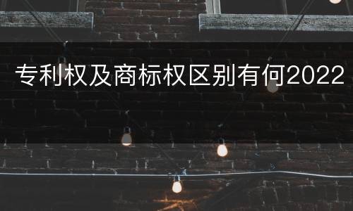 专利权及商标权区别有何2022