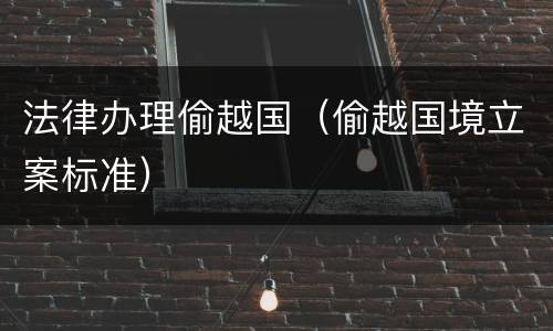 法律办理偷越国（偷越国境立案标准）