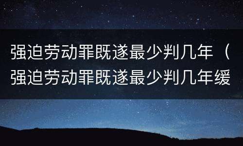 强迫劳动罪既遂最少判几年（强迫劳动罪既遂最少判几年缓刑）