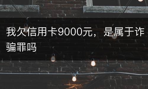 我欠信用卡9000元，是属于诈骗罪吗