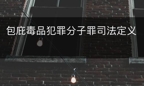 包庇毒品犯罪分子罪司法定义