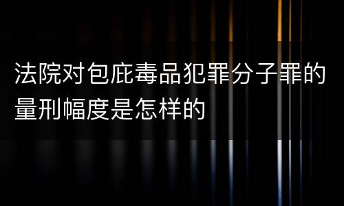 法院对包庇毒品犯罪分子罪的量刑幅度是怎样的