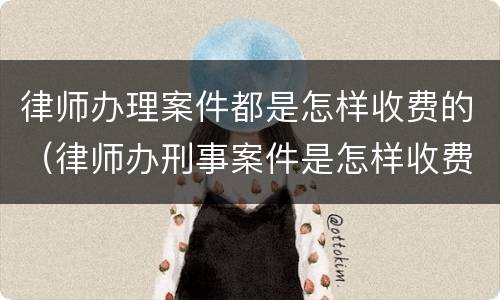 律师办理案件都是怎样收费的（律师办刑事案件是怎样收费的）