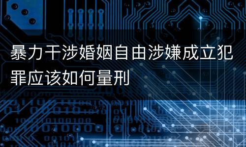 暴力干涉婚姻自由涉嫌成立犯罪应该如何量刑