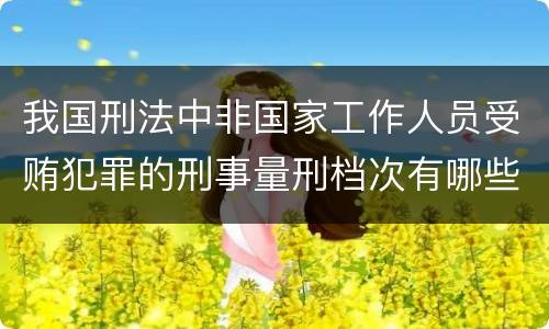 我国刑法中非国家工作人员受贿犯罪的刑事量刑档次有哪些