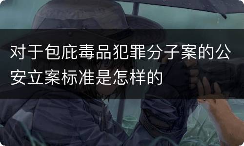 对于包庇毒品犯罪分子案的公安立案标准是怎样的
