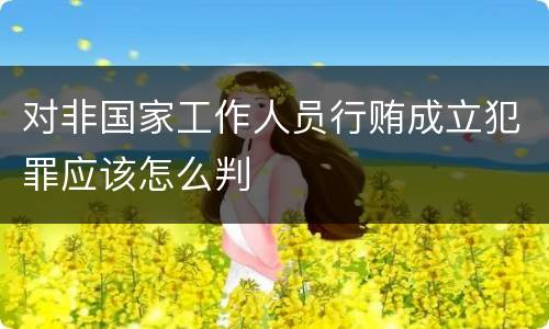 对非国家工作人员行贿成立犯罪应该怎么判