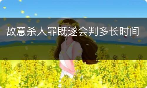 故意杀人罪既遂会判多长时间