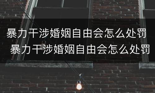暴力干涉婚姻自由会怎么处罚 暴力干涉婚姻自由会怎么处罚呢