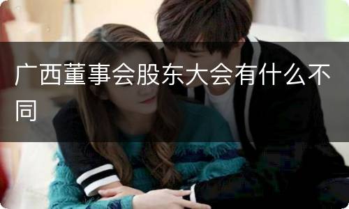 广西董事会股东大会有什么不同
