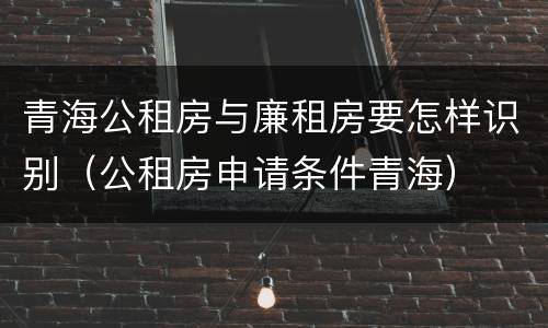 青海公租房与廉租房要怎样识别（公租房申请条件青海）