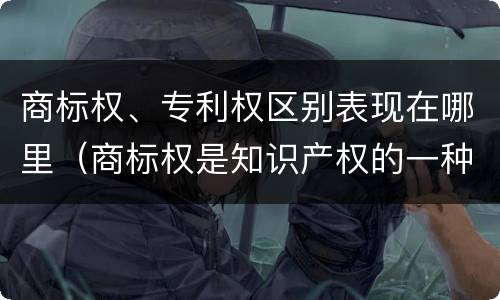 商标权、专利权区别表现在哪里（商标权是知识产权的一种吗）