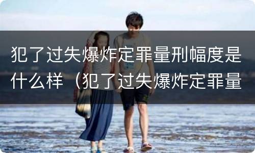 犯了过失爆炸定罪量刑幅度是什么样（犯了过失爆炸定罪量刑幅度是什么样的）